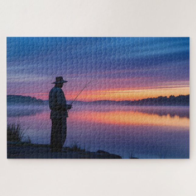 Fischer bei Sunset Puzzle (Horizontal)