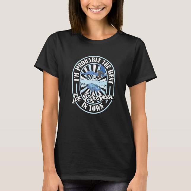 Fischer beim Eisfischen 1 T-Shirt (Vorderseite)