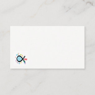 Fischer der Mann-Geschäfts-Karte, die einen Zeuge Visitenkarte