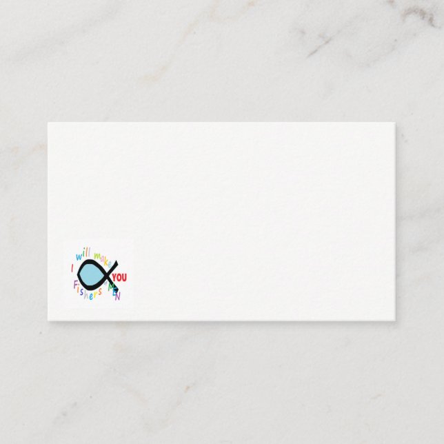 Fischer der Mann-Geschäfts-Karte, die einen Zeuge Visitenkarte (Vorderseite)