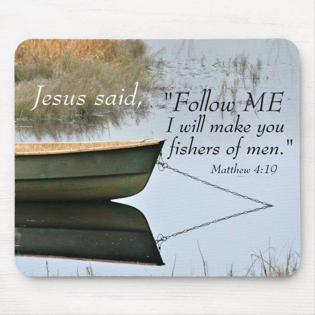 Fischer der Men Scripture Mousepad (Vorne)
