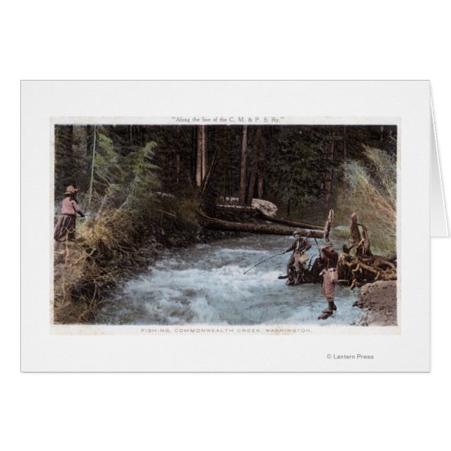 Fischer, die an der Commonwealth-Creek fischen (Vorderseite (Horizontal))