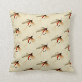 Fischer Fischen Forellen Fliegen Aquarellwurftroll Kissen