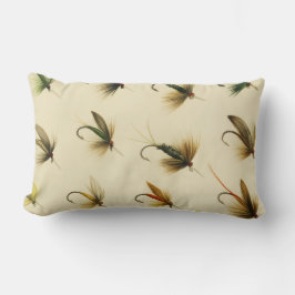 Fischer Fischen Forellen Fliegen Aquarellwurftroll Lendenkissen