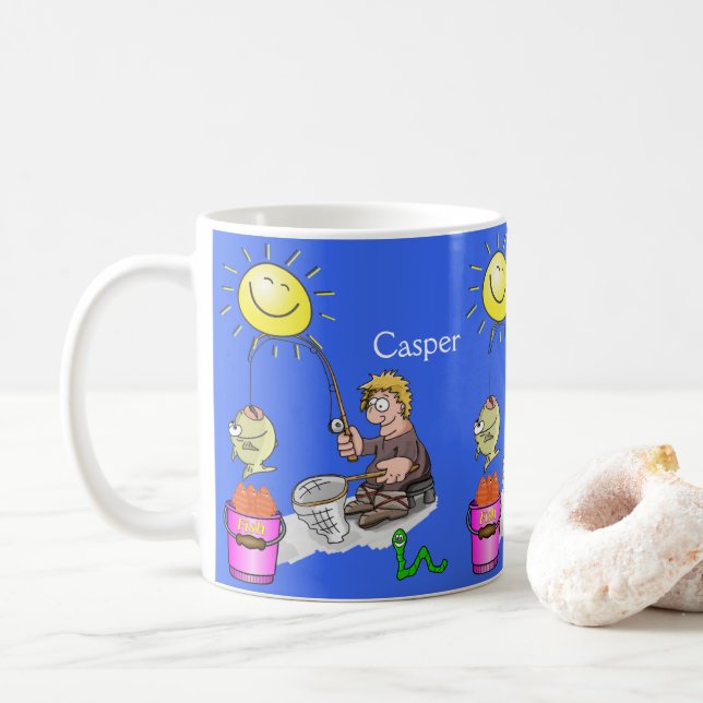 Fischer Fish Blau Tasse (Mit Donut)