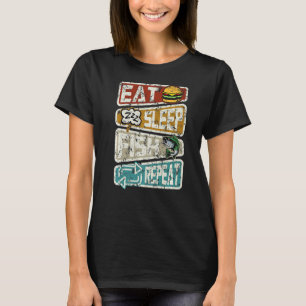Fischer Funny Fishing Fish Sleep Fish Repeat Angl T-Shirt