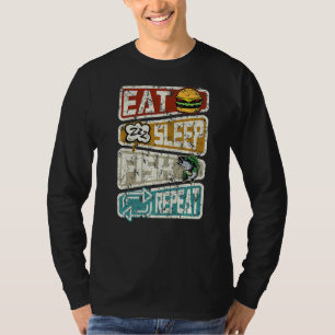 Fischer Funny Fishing Fish Sleep Fish Repeat Angl T-Shirt