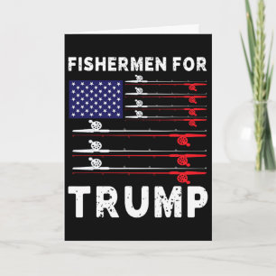 Fischer Für Trump Patriotische Amerikanische Flagg Karte