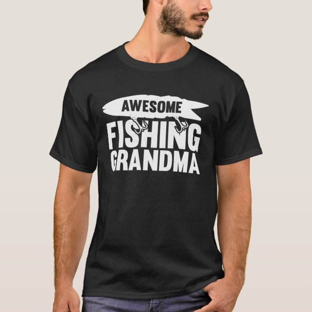 Fischer Großmutter Fisher Grandma Mama F T-Shirt (Vorderseite)