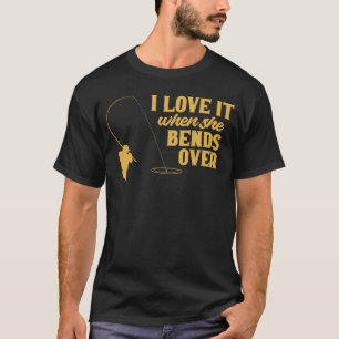 Fischer Ich liebe es, wenn sie sich beim Angeln bü T-Shirt