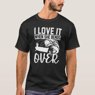Fischer Ich liebe es, wenn sie sich beim Angeln bü T-Shirt