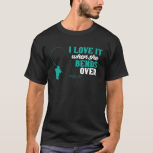 Fischer Ich liebe es, wenn sie sich beim Angeln bü T-Shirt