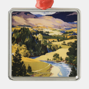 Fischer im Eden-Tal Silbernes Ornament