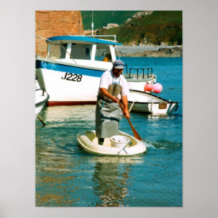Fischer im Hafen von Bonne Nuit Poster