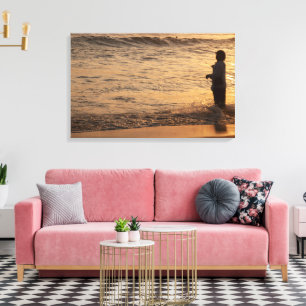 Fischer in Bali, Indonesien - Leinwand-Kunstprint Leinwanddruck
