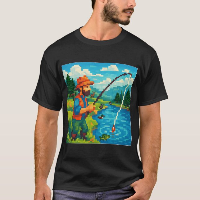 Fischer in der Wildnis T-Shirt (Vorderseite)