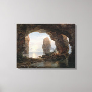 Fischer in einer Grotte, Helgoland, 1850 (Öl kann Leinwanddruck
