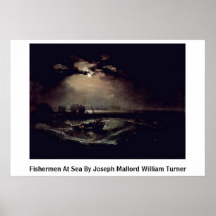 Fischer in Meer durch Joseph Mallord William Poster
