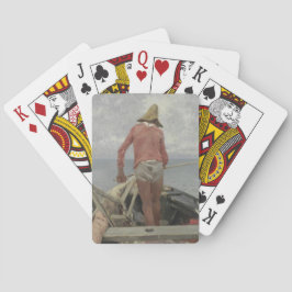 Fischer in Seinem Boot (von Vincenzo Caprile) Spielkarten