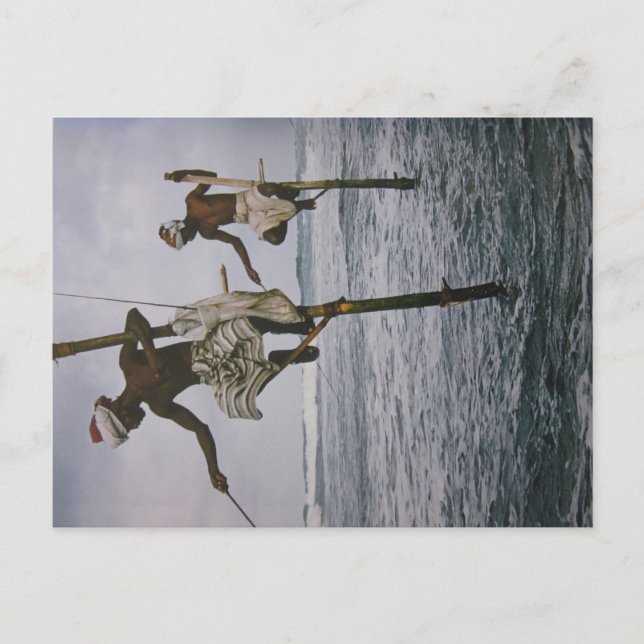 Fischer in Sri Lanka - Postkarte (Vorderseite)