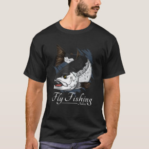 Fischer Kunst Lachs Forelle Süchtig Witz Fliegenfi T-Shirt