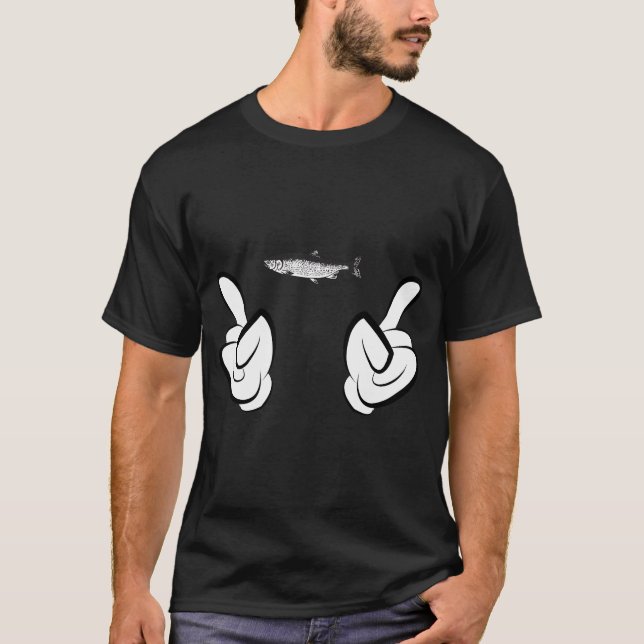 Fischer Länge Lustig  T-Shirt (Vorderseite)