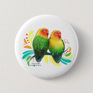 Fischer Lovebirds Button