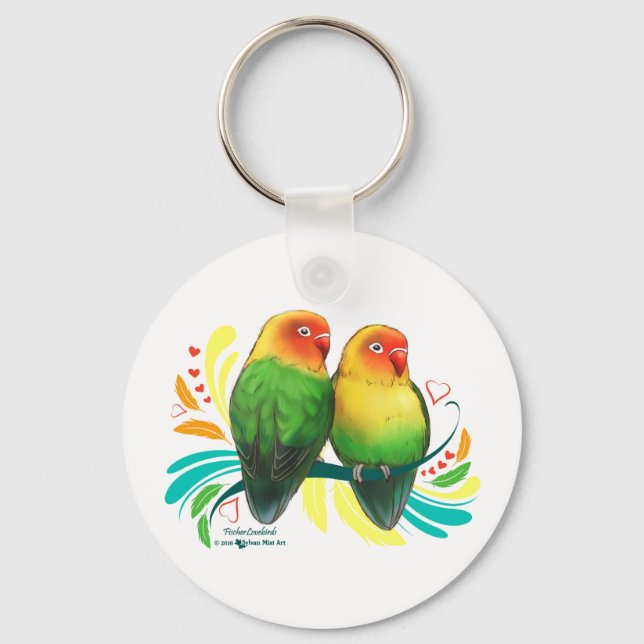 Fischer Lovebirds Schlüsselanhänger (Vorderseite)