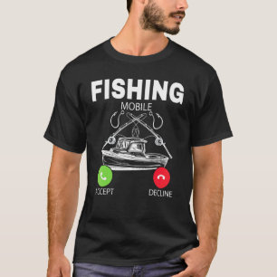 Fischer Lustiger Anruf Fischerboot Angeln T-Shirt