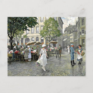 Fischer - Markttag in Hojbro Plads, Kopenhagen, Postkarte