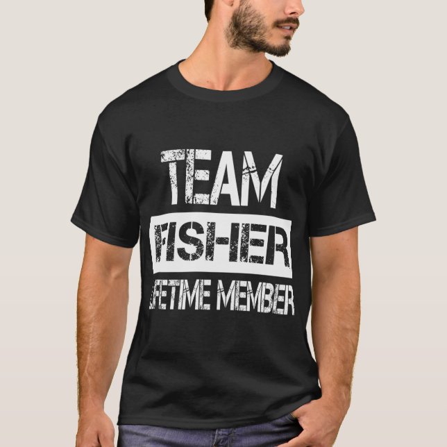 Fischer Name Fischer Lebenslanges Mitglied T-Shirt (Vorderseite)
