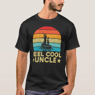 Fischer Retro Vintage Rolle Cooler Onkel Angeln T-Shirt