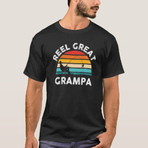Fischer Rolle Großer Opa Vintage-Angeln Männer T-Shirt