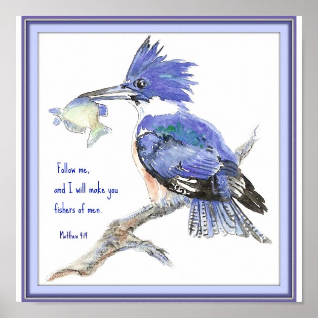 Fischer, Schrift, Inspiration, Kingfisher Poster (Vorne)