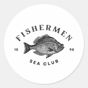 Fischer-Sea-Club Runder Aufkleber