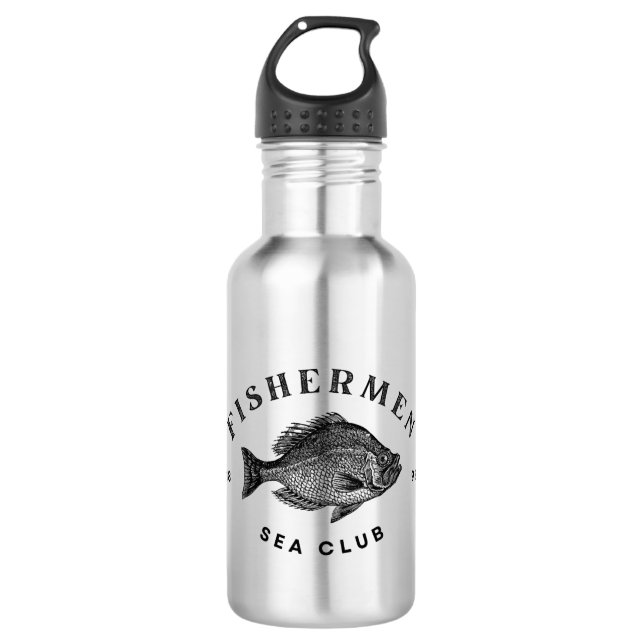 Fischer-See-Club Edelstahlflasche (Vorderseite)
