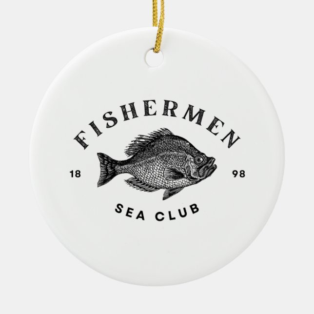 Fischer-See-Club Keramik Ornament (Vorne)