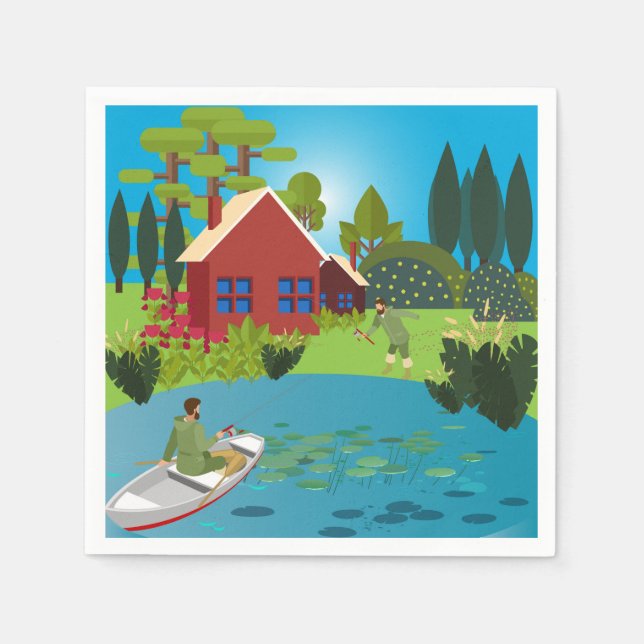 Fischer Serviette (Vorderseite)