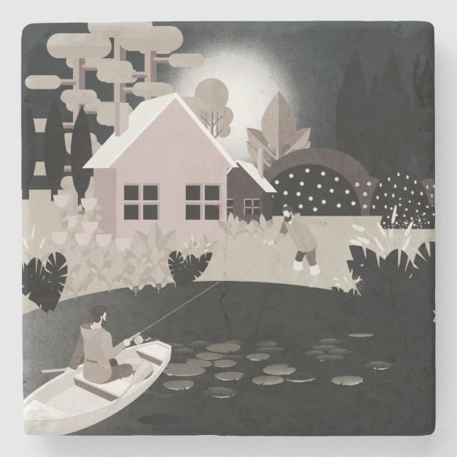 Fischer Steinuntersetzer (Vorderseite)