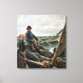 Fischer und Tochter auf See (von Albert Edelfelt) Leinwanddruck