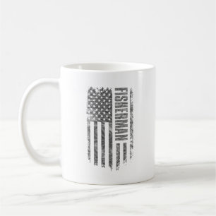Fischer USA-Flagge mit abgenutztem Design Kaffeetasse