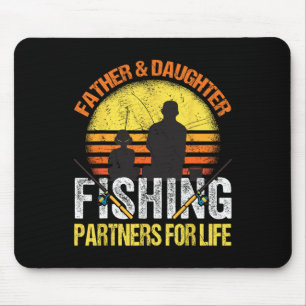 Fischer-Vater und Tochter Angelpartner fürs Leben Mousepad