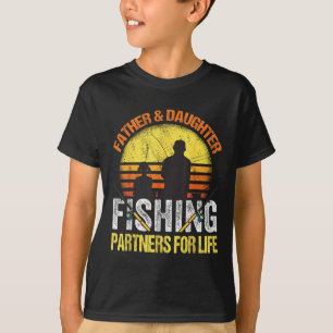 Fischer-Vater und Tochter Angelpartner fürs Leben T-Shirt