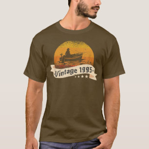 Fischer Vintag geboren 1995 Geburtstag Fangboot F T-Shirt
