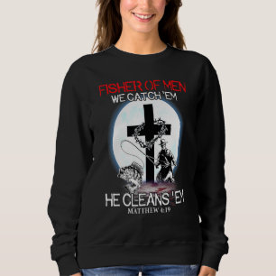 Fischer von Männern, die wir fangen, wenn er sich Sweatshirt