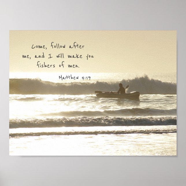 Fischer von Men Fisherman & Boat Poster (Vorne)