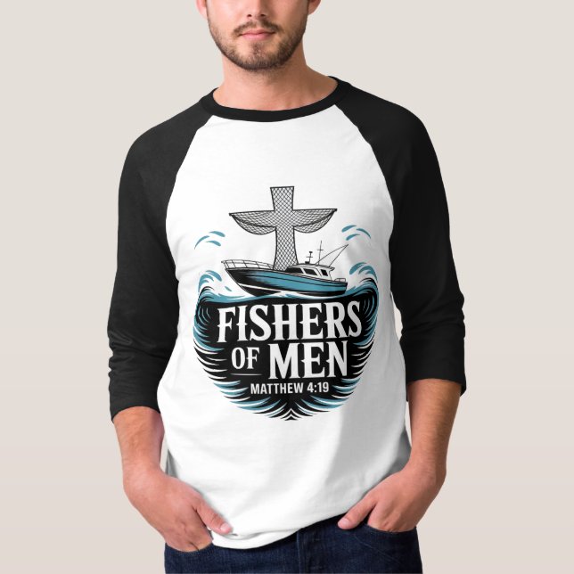 Fischer von Menschen Christlich T-Shirt (Vorderseite)