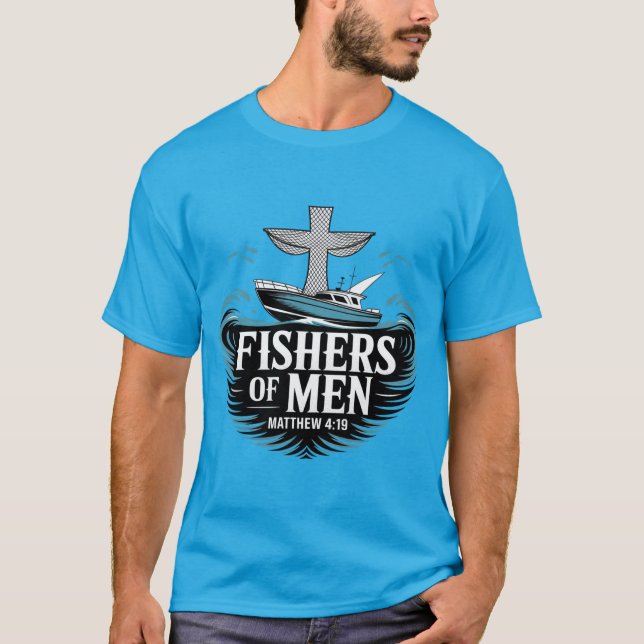 Fischer von Menschen Christlich  T-Shirt (Vorderseite)