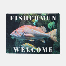 Fischer Willkommen buntes Rockfish-Foto Fußmatte