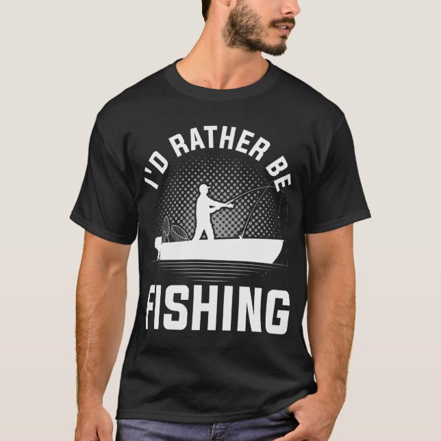 Fischer Winkel Fisch Lustiger Fischfang T-Shirt (Vorderseite)